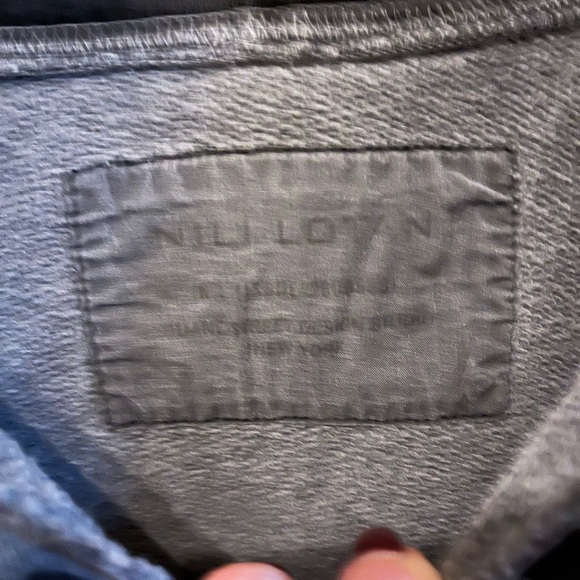 Nili Lotan Janie hoodie in dark grey camo - Picture 9 of 10